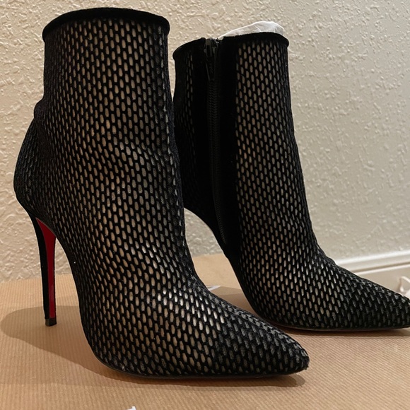 Christian Louboutin Gypsy Bootie Resille/Velvet - Picture 2 of 5